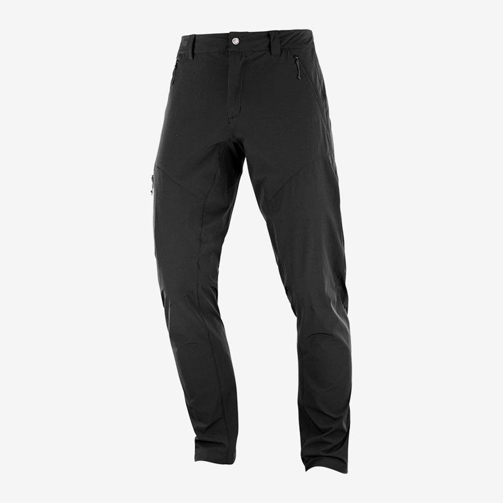 Salomon Singapore Mens Pants - WAYFARER TAPERED Black | 60734-PYQF